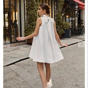 DISSH Aisle White Linen Panel Mini Dress - NWT!